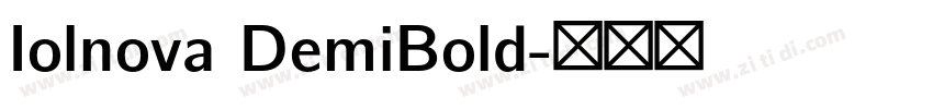 Iolnova DemiBold字体转换